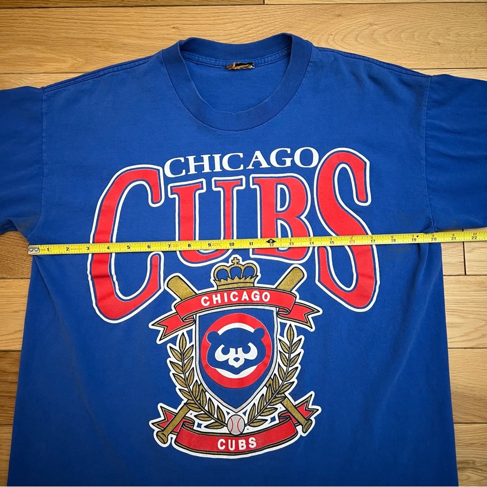 Chicago Cubs Vintage Single Stitch Blue T-Shirt Size Medium - Picture 3 of 8
